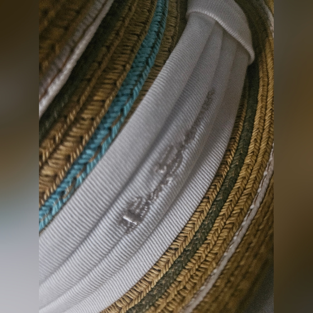 BEN SHERMAN Tan Straw Striped Band Trilby Fedora | SZ S/M - Picture 4 of 8